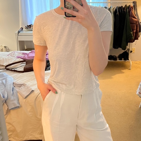 Babaton Light Heather Grey Tee Shirt - Picture 2 of 4